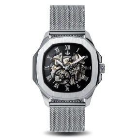 The Avalon Silver   Silver Mesh Strap