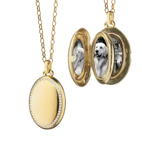 The Four Image "Premier" 18K Yellow Gold Diamond Locket