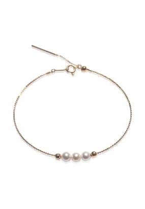 Three Pearl Adjustable Bracelet