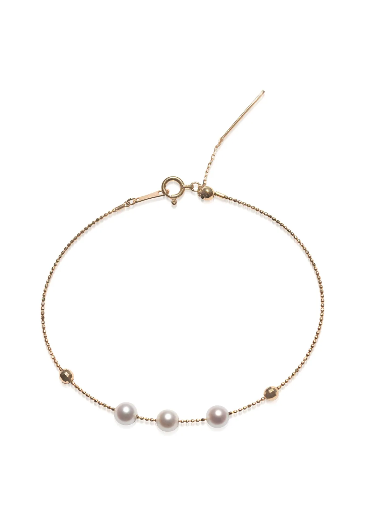 Three Pearl Adjustable Bracelet