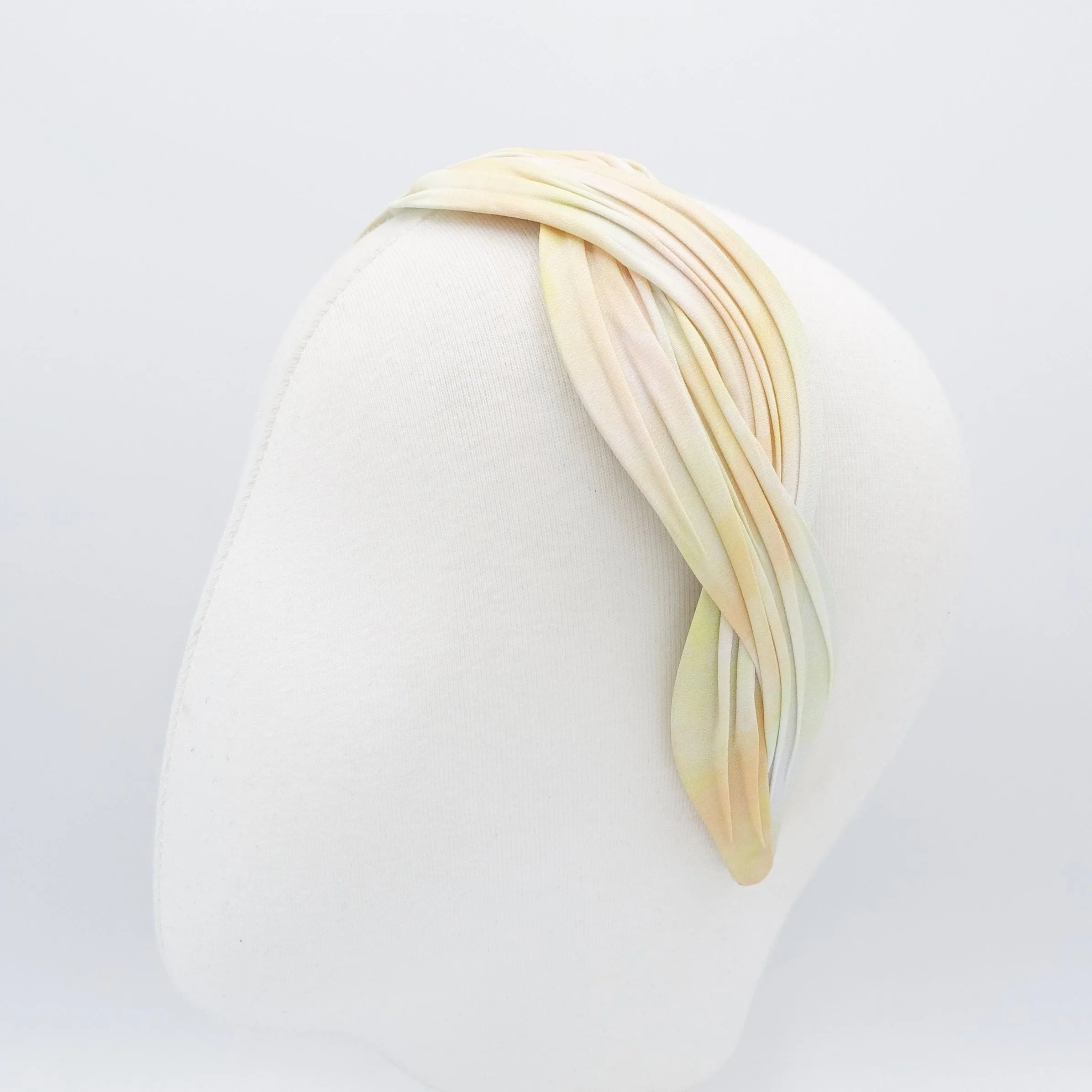 tie dye pattern wave headband cross hairband for women