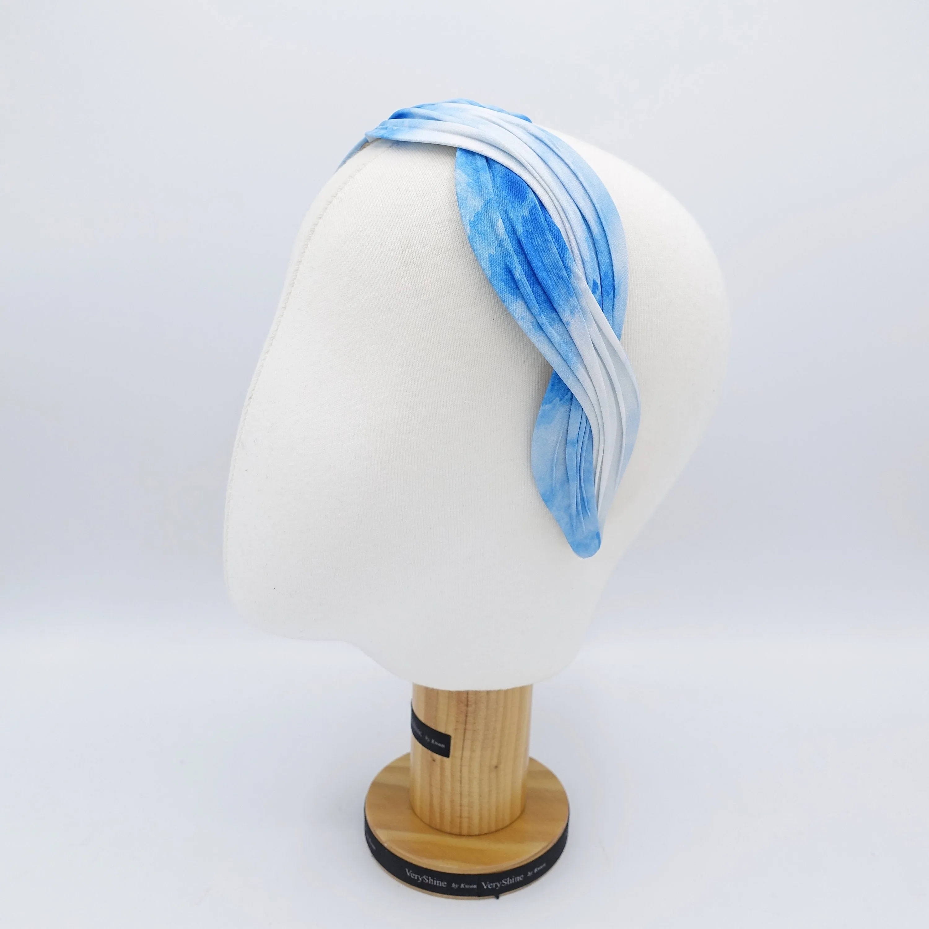 tie dye pattern wave headband cross hairband for women