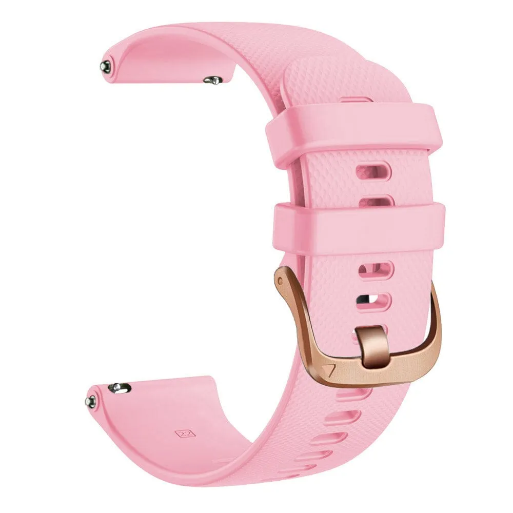 Tommy Hilfiger 22mm Range compatible Silicone Watch Straps with Rose Gold Buckles