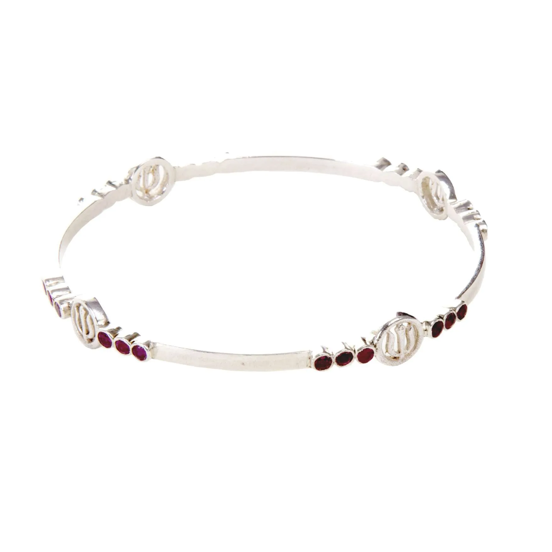 Trishul Ruby Bangle