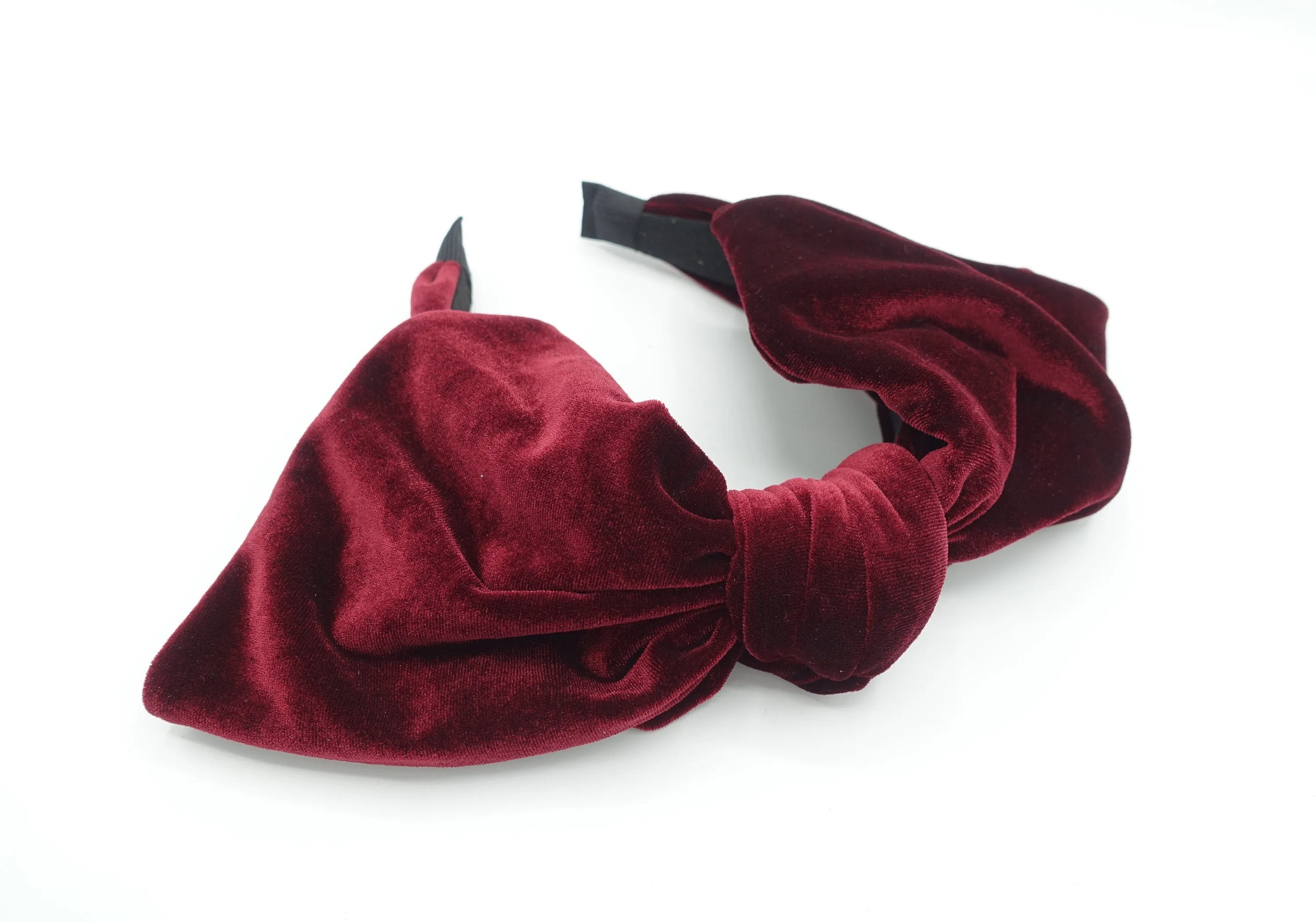 Velvet jumbo bow headband wide hairband unique women hair accessory