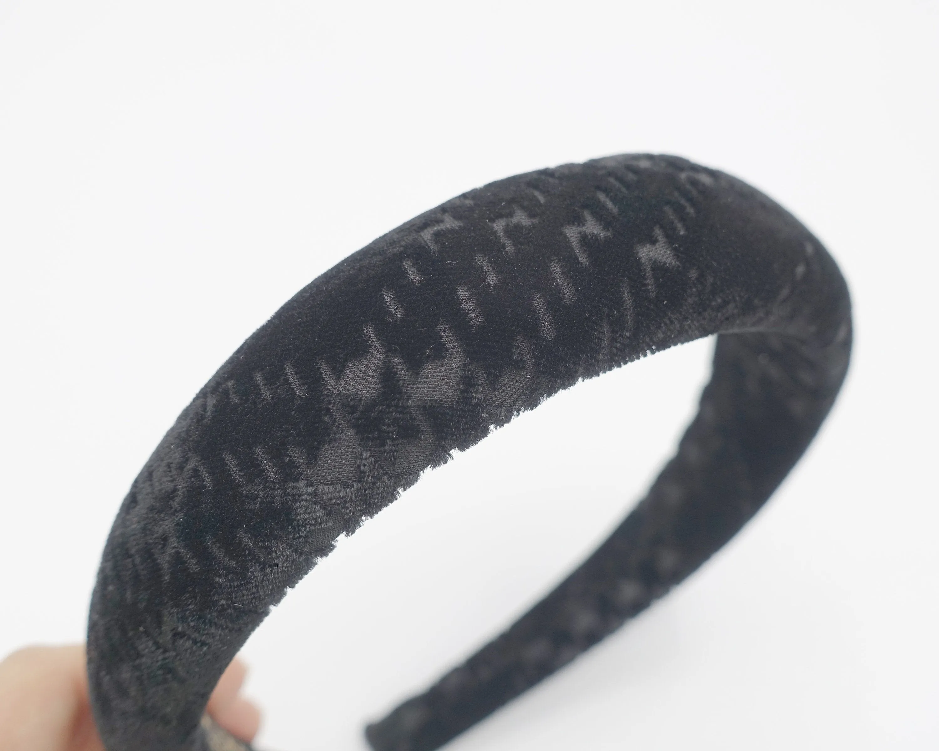 velvet padded headband patterned stylish hairband shop for women