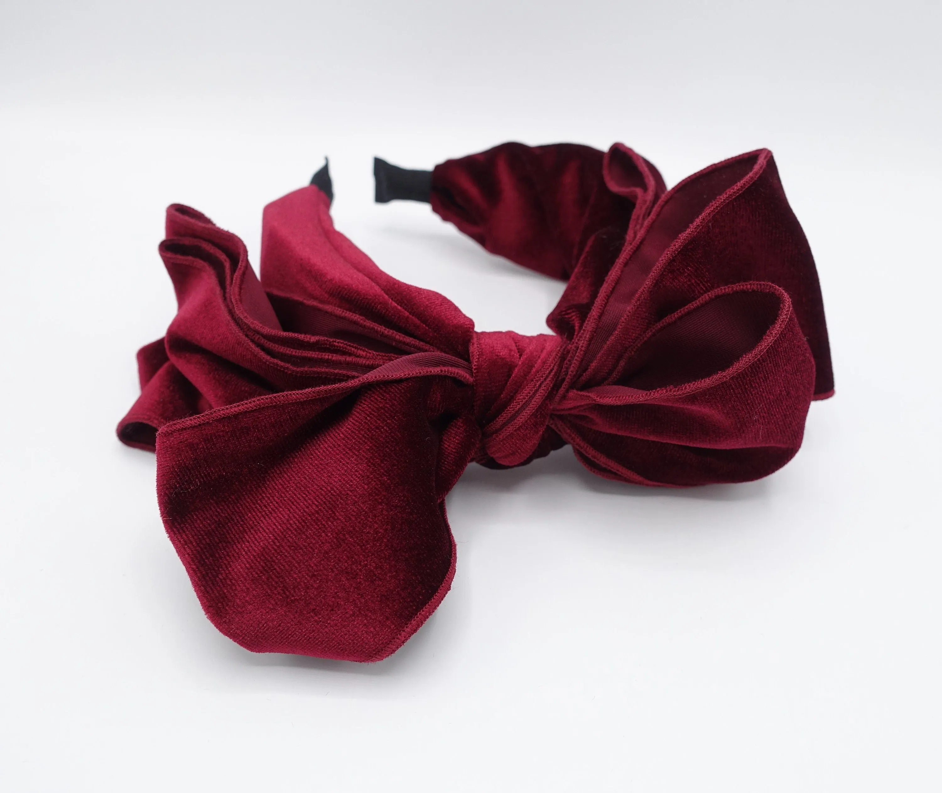 velvet triple bow knot headband super stylish hairband for women