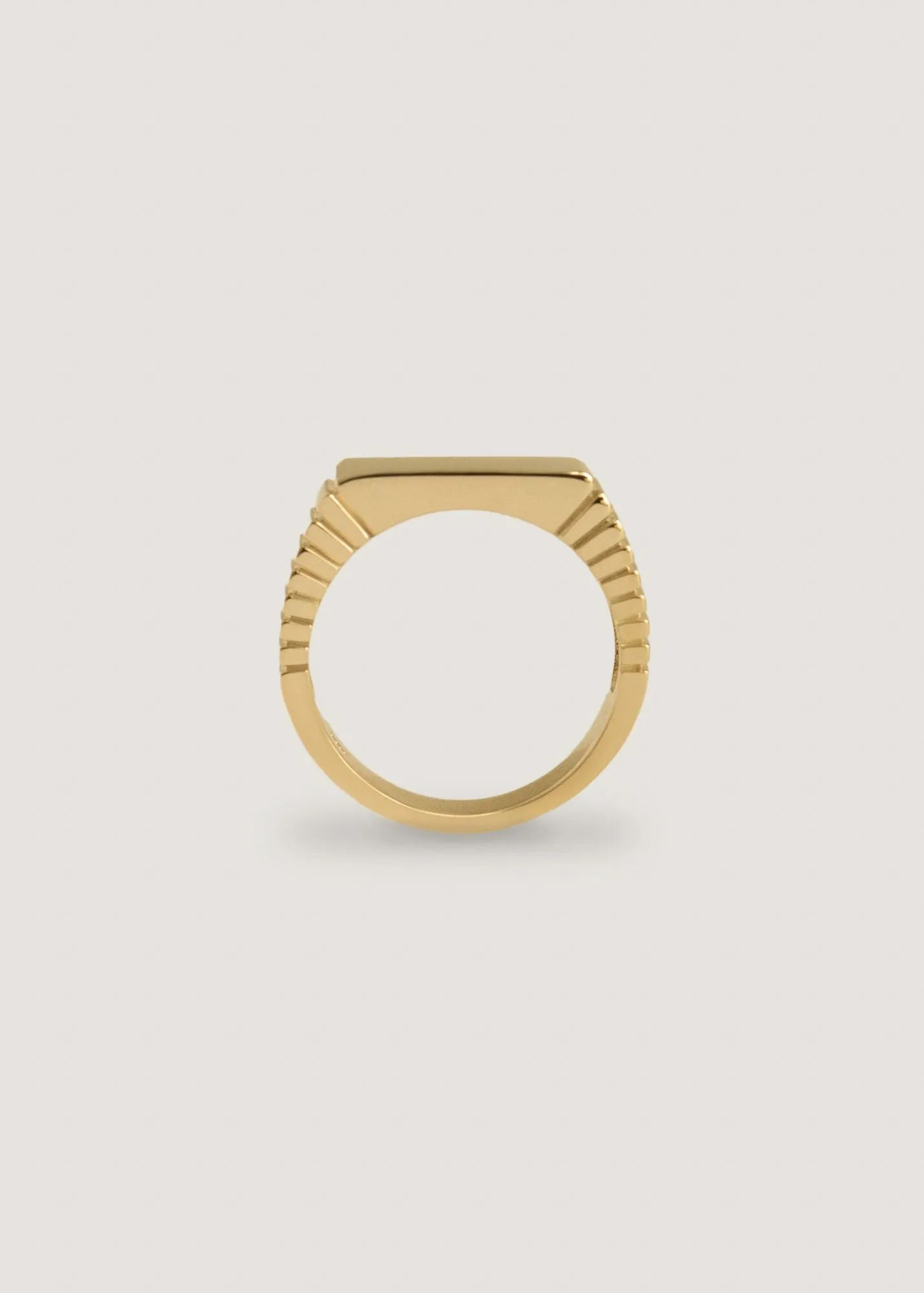 Vivian Ribbed Signet Ring