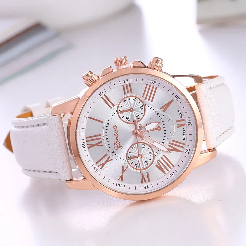 Women's Belt Leather Watch Strap Women's Fashion Women's Watch Scale Men's Watch