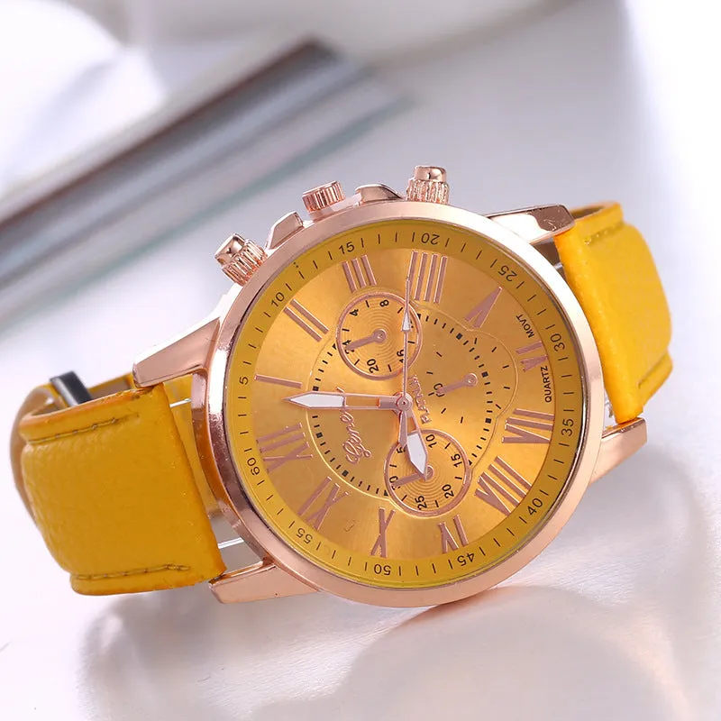 Women's Belt Leather Watch Strap Women's Fashion Women's Watch Scale Men's Watch