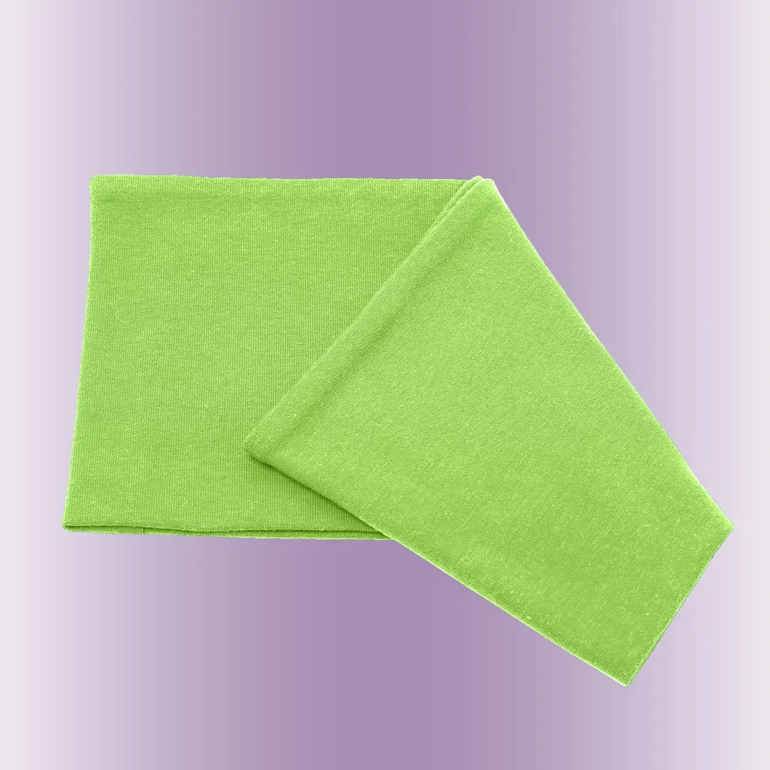 Women's Headbands Cotton Jersey 5" Wide Yoga Fitness Fashion Made in the USA Lime