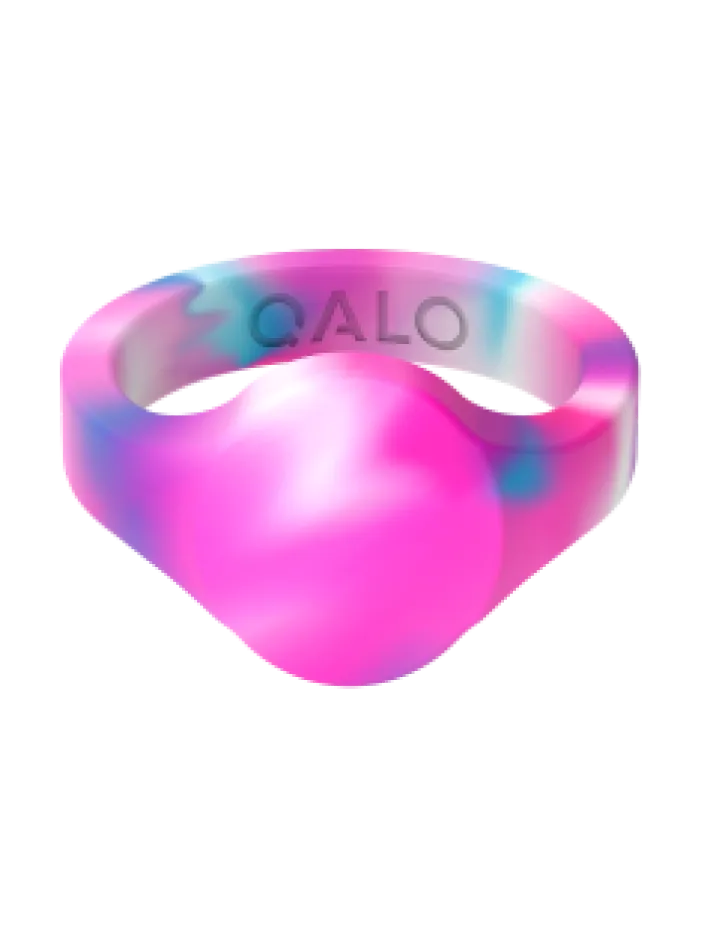 Women’s Tie Dye Signet Silicone Ring