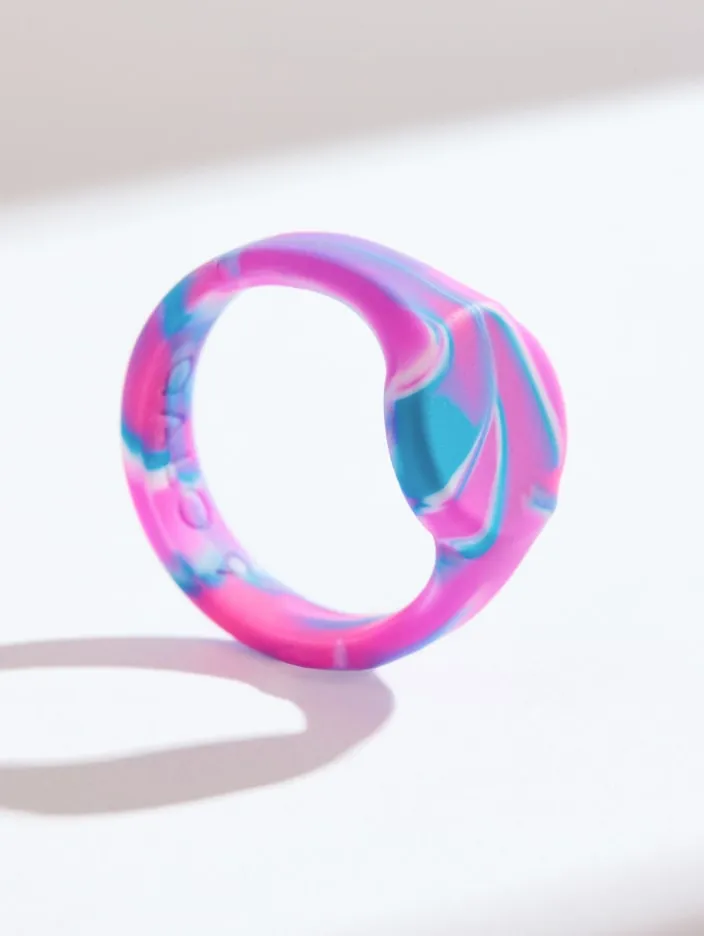 Women’s Tie Dye Signet Silicone Ring