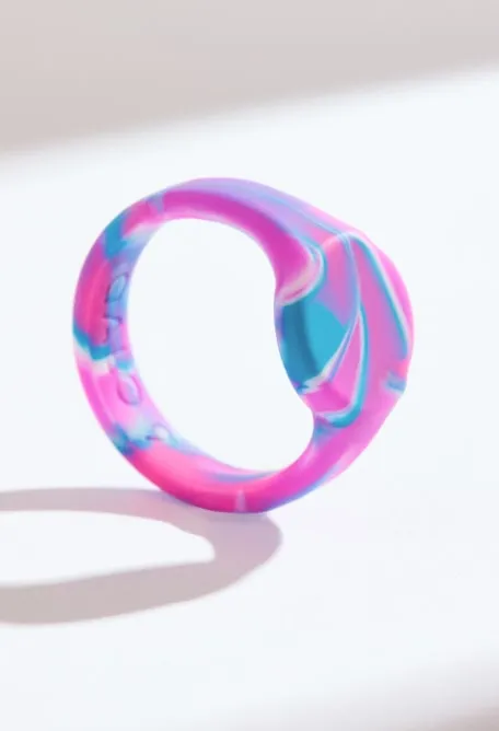 Women’s Tie Dye Signet Silicone Ring