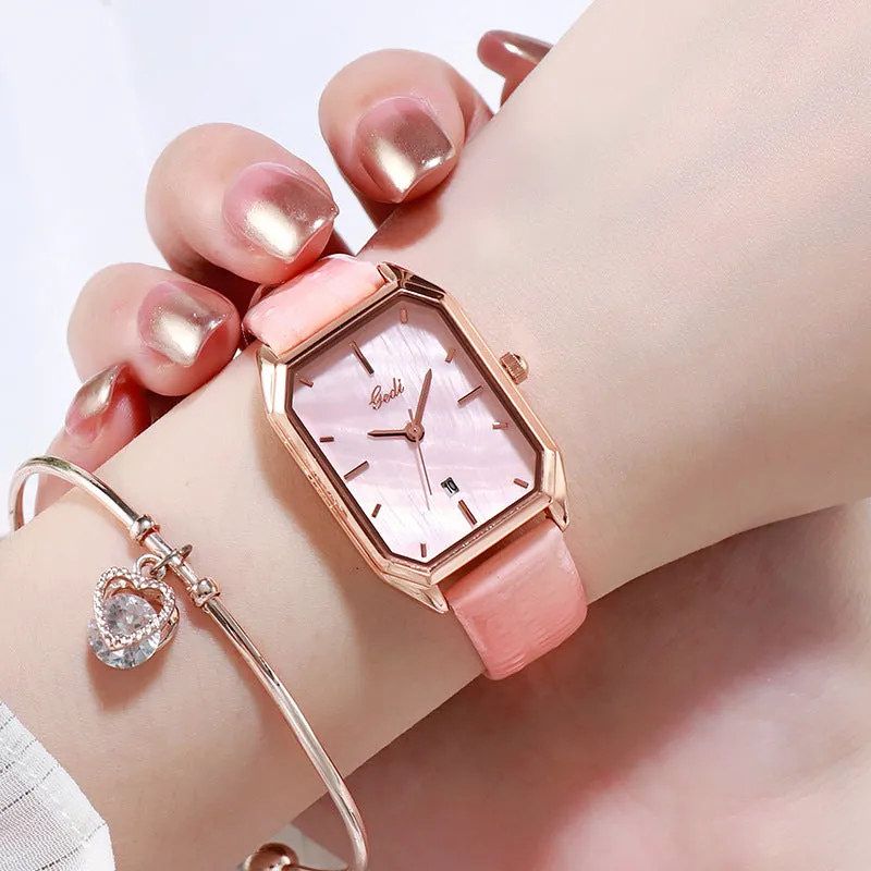 Women's Watch Trendy Simple Casual Belt Calendar Women's Quartz Waterproof Watch