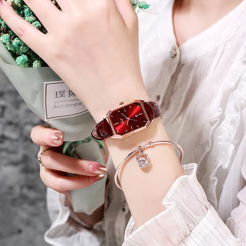 Women's Watch Trendy Simple Casual Belt Calendar Women's Quartz Waterproof Watch