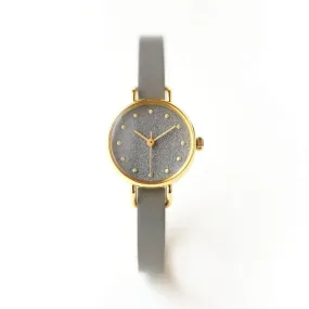 Women's Wristwatch - Obsidian (Gray Color), Japanese handmade wrist watch