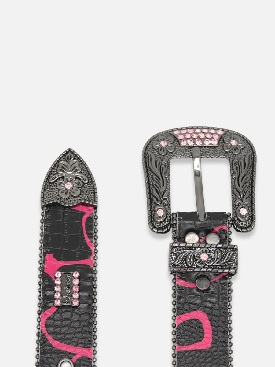 Y2K Black And Pink Belt