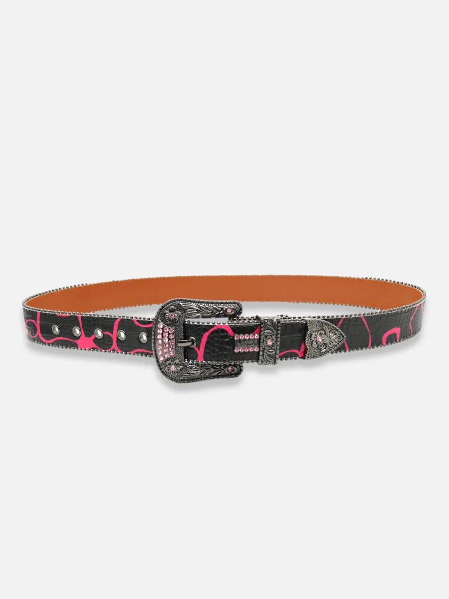 Y2K Black And Pink Belt