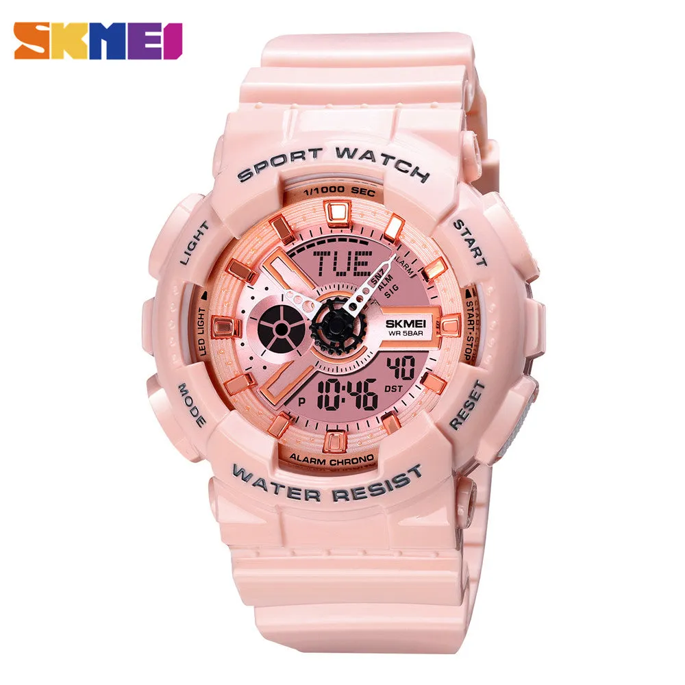 Youth Fashion Wristwatch LED Light Digital Mens Watches 5Bar Waterproof World Time Chrono Clock reloj hombre